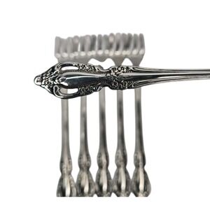 6 Oneida HH Distinction Deluxe RAPHAEL Pattern Stainless Steel Cocktail Forks